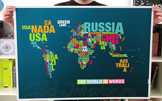 Постер - "карта стран мира"